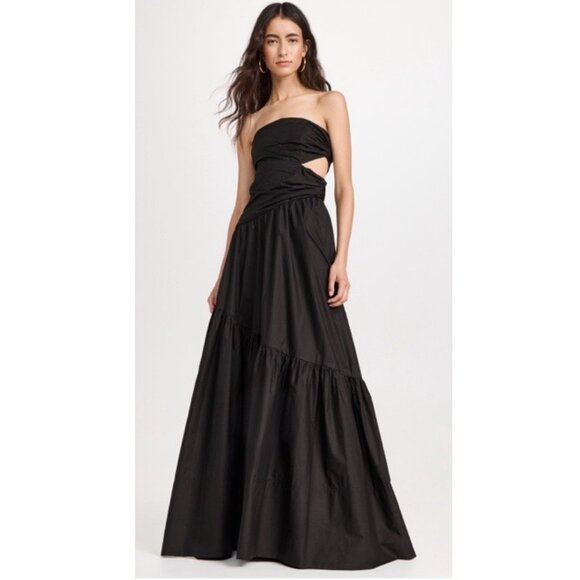 NWT A.L.C. Lark Cotton Cutout Maxi Dress with Removable straps - Picture 1 of 10
